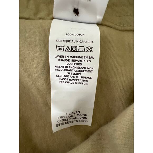 L.L Bean Signature Chamois Tunic Shirt Women's Large Khaki Brown Camo Pocket NWT - Picture 8 of 8